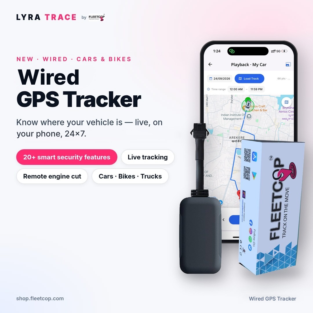 LYRA Trace — Wired GPS Tracker for Cars & Bikes