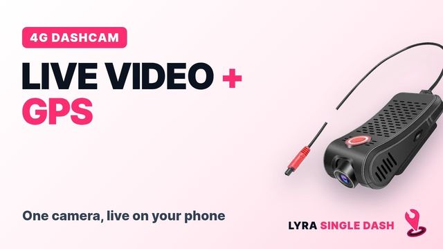 4G dashcam with live video and GPS | LYRA Single Dash