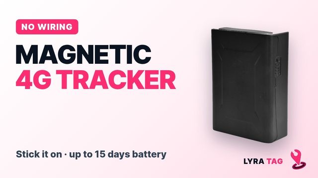 Magnetic 4G GPS tracker, no wiring | LYRA Tag